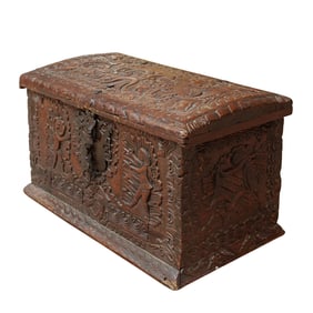 Amazing European Carved Wood Chest