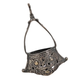Spanish Colonial Silver & Gold Sheet Stirrup