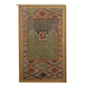 Large Tibetan Thangka of Tara Surrounded by Hundreds of Seated Deities