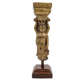 Tibetan Densatil Gilt Bronze Image of Offering Goddess 'Chopay Lhamo'