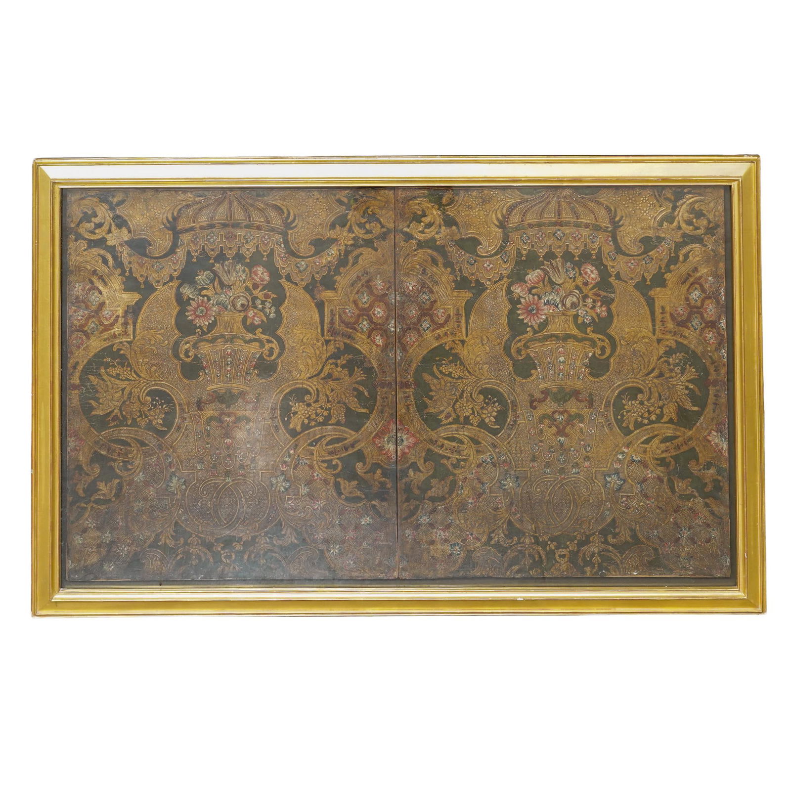 18th C. French Leather Embossed Panel (1 of 8)