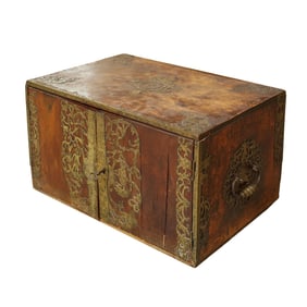 Antique Bronze Mounted European Table Top Cabinet