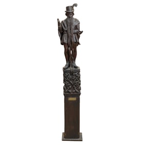Large Austrian Carved Oak Statue of Hans Steininger’s