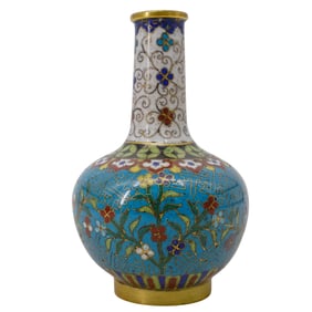 Chinese Cloisonne Bottle Vase