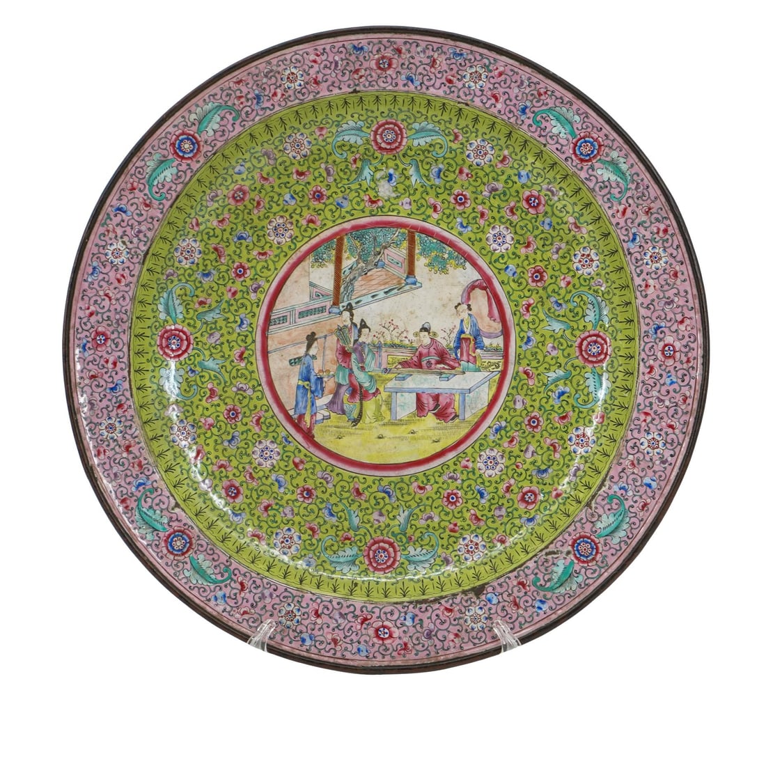 Large Chinese Export Canton Peking Enamel Charger (1 of 6)