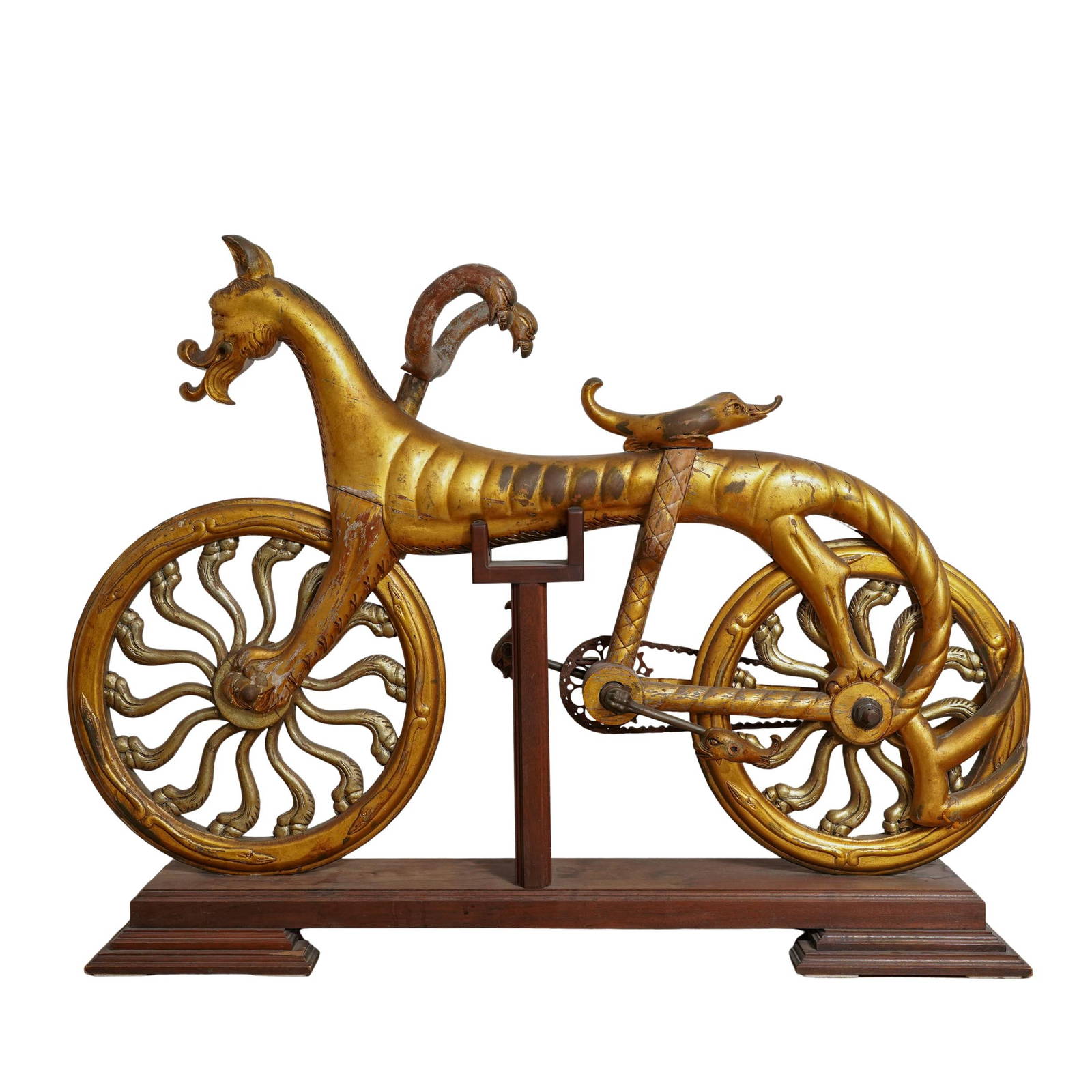 Rare 1890s Gilt Wood Seahorse Bicycle from Sutro’s Baths, (1886-1966) & The Cliff House, San