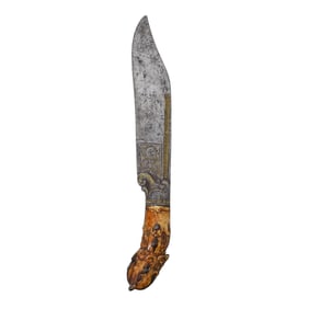 Large Sri-Lankin Pihkhetta Bowie Style Knife