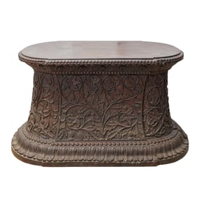 Large Anglo-Indian Oval Pedestal Table