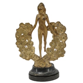 Louis Chalon (French, 1866-1940) Art Nouveau Gilded Bronze Sculpture