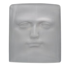 Daum France & Roy Adzak Crystal Face Sculpture