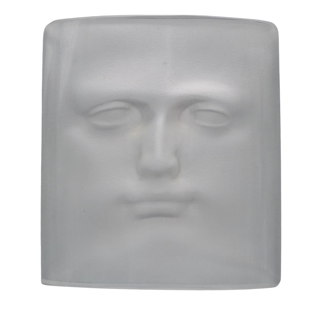 Daum France & Roy Adzak Crystal Face Sculpture (1 of 4)