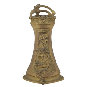 French Art Nouveau Louchet Dore Bronze Figural Vase