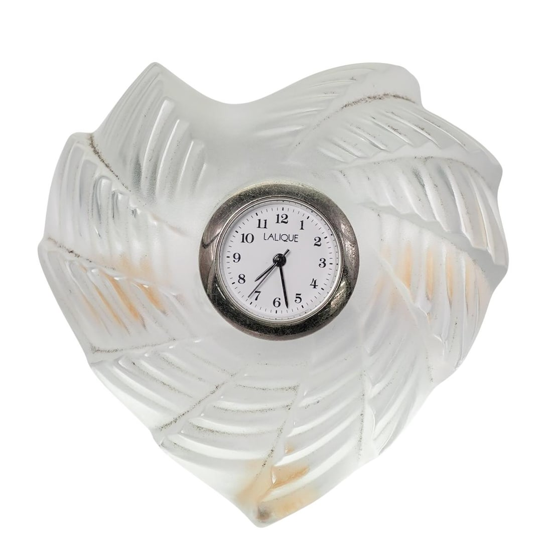 Lalique "St. Valentine" Crystal Desk Clock (1 of 6)