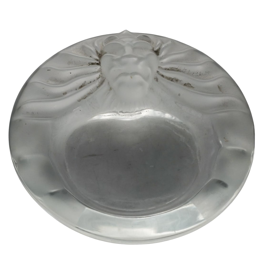 Lalique "Tete de Lion" Crystal Ashtray (1 of 8)