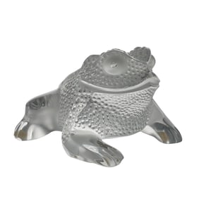 Lalique Crystal Gregoire Toad Figurine