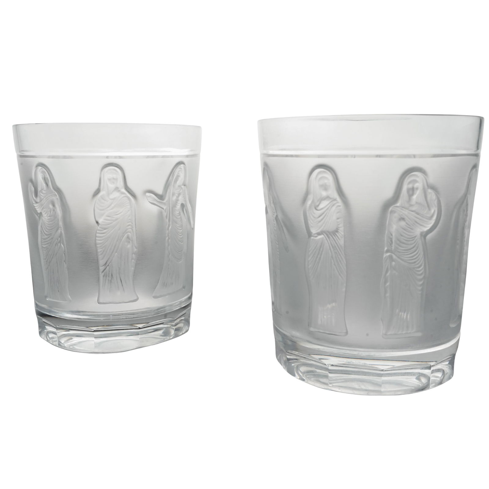 Pair of Lalique "Femmes Antiques" Whiskey Tumblers (1 of 7)