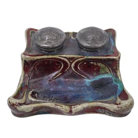 Pierre Adrien Dalpayrat Glazed Stoneware Inkwell
