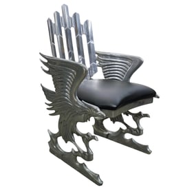 Ray Lewis (20th cent., American) Fauna Collection Cast Aluminum "Eagle" Chair