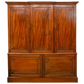 Victorian English Mahogany Armoire