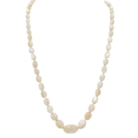 Graduating Moonstone Bead & 14K Gold Necklace