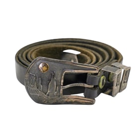 Terry Charlie Navajo Native American Sterling Desert Wolf Belt
