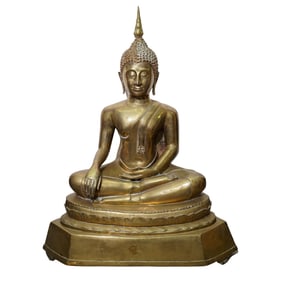 Large Bronze Seated Buddha Statue