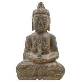 Carved Stone Meditative Buddha