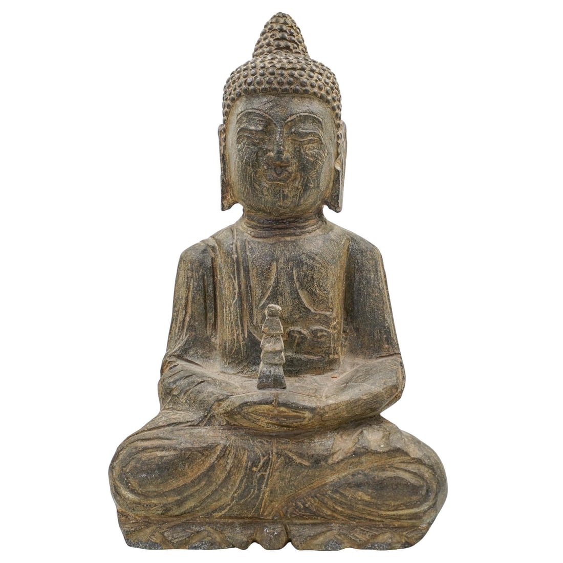 Carved Stone Meditative Buddha (1 of 8)