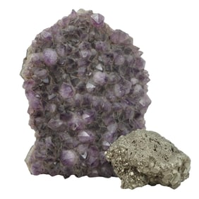 (2 pcs) Large Raw Crystal Geodes