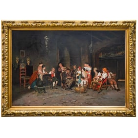 Giuseppe Constantini (Italian, 1844-1894) Oil On Board