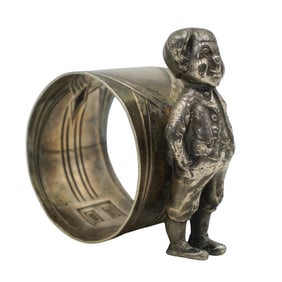 Victorian Silver Plate Figural Napkin Ring