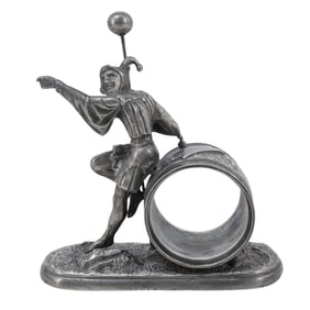 Victorian Meriden Silver Plate Co. Jester Napkin Ring