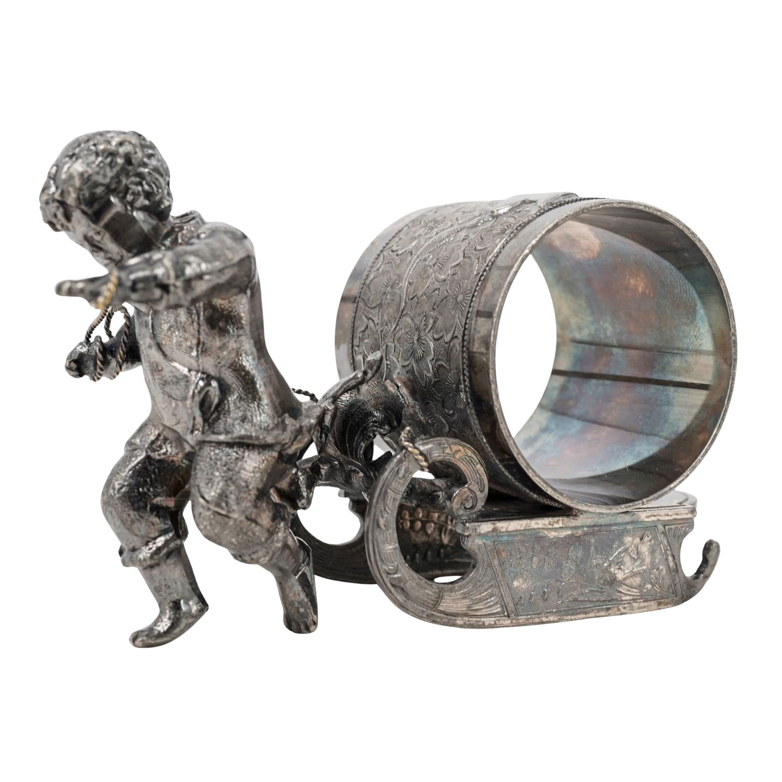 Victorian Wilcox Silver Plate Co. Figural Silver Plate Napkin Ring (1 of 6)