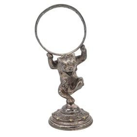 Christofle Silver Mythical Beast Toothpick Holder