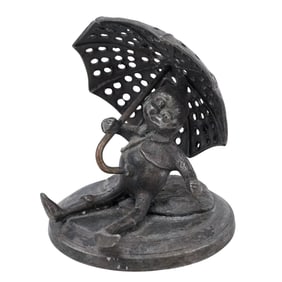 Victorian James W. Tufts Silver-Plated Figural Toothpick Holder