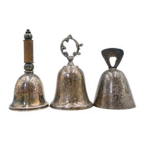 (3 pcs) Grouping of Silver and Sterling Silver Bells
