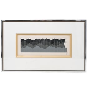 Erte (Russian/French, 1892-1990) "Rain" Serigraph