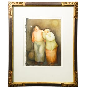 Eng Tay (Malaysian, 1947-2019) "Whisper" Aquatint Etching