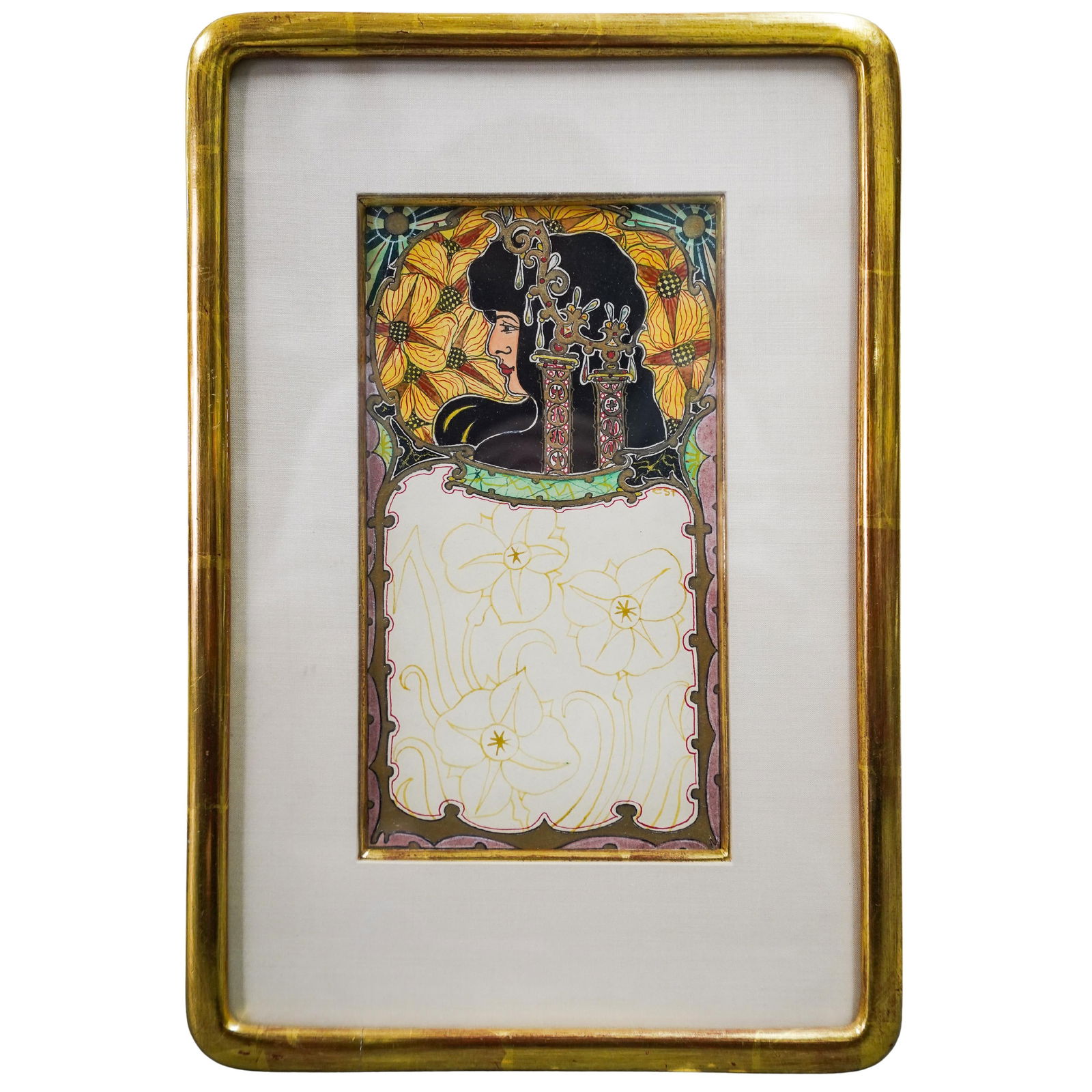 Alphonse Mucha Style Art Nouveau Revival Illustration (1 of 3)