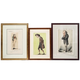 (3 Pc) Assorted Caricature Illustrations Grouping