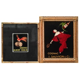 (2 Pc) Vintage Cognac Advertisment Prints