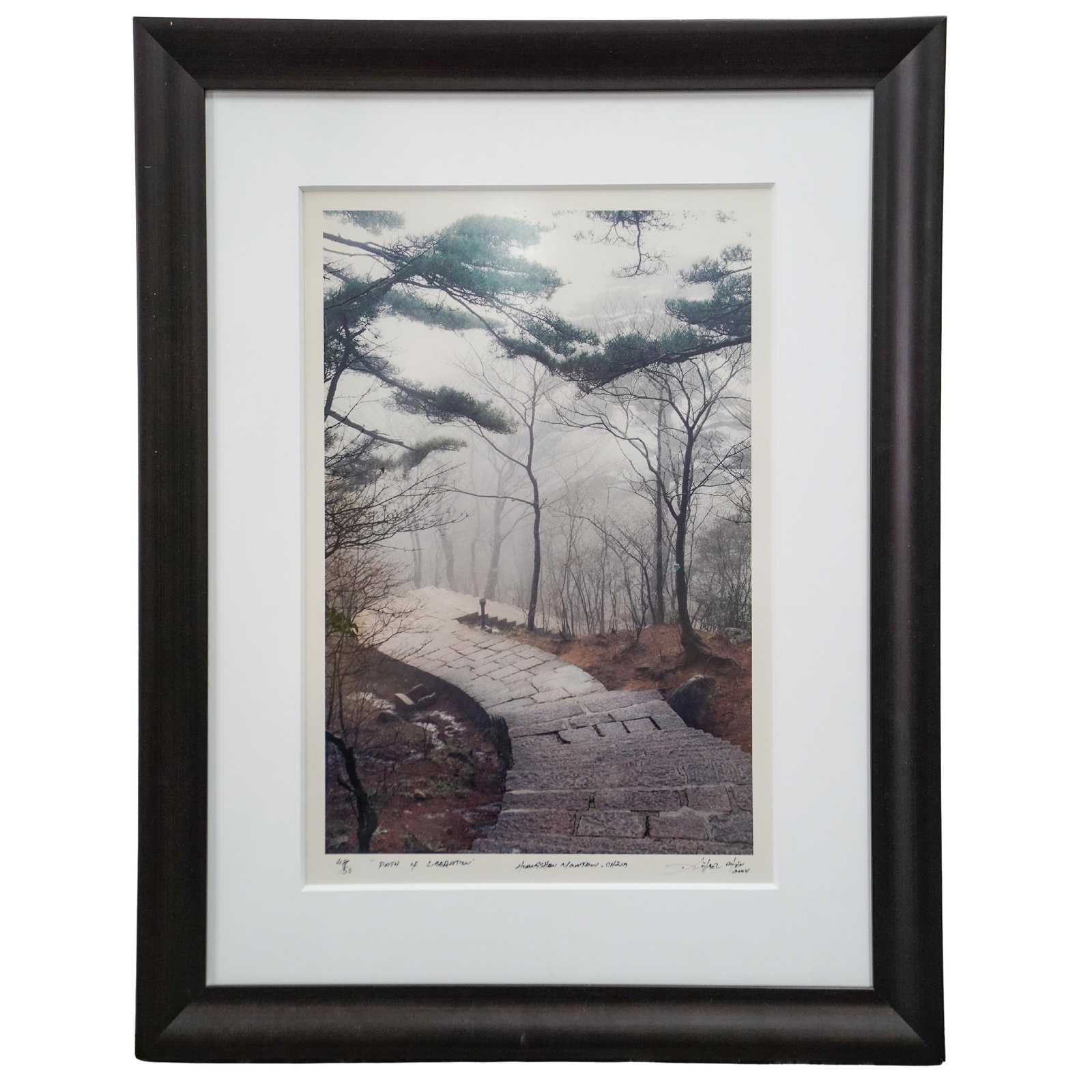 Michael Chen Limited Edition Signed Photograph: Michael Chen Limited Edition Signed Photograph 2004. China. Michael Chen Limited Edition Signed Photograph. Titled: " Path Of Liberation. Huangshan Mt., China". Signed and titled 2004 on the lower bot