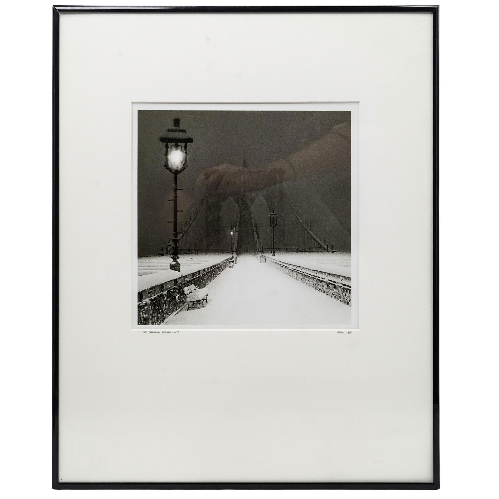 Michael Magill (American, 20th-21st cent.) "Brooklyn Bridge" Photograph Print (1 of 4)