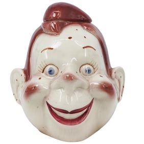 1950s Purinton Glazed Pottery "Howdy Doody" Cookie Jar