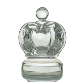 Steuben Crystal Glass Crown Figurine