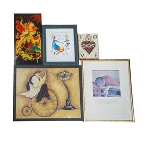 (5 Pc) Assorted Varied Artworks Grouping