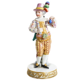 Antique German Poss. Meissen Porcelain Lace Figurine