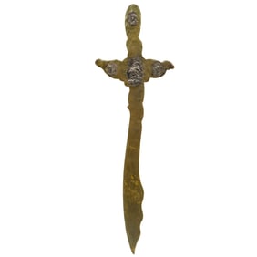 Sterling and Mixed Metal Neoclassical Letter Opener