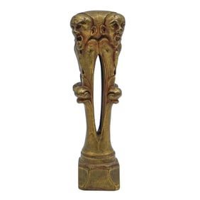 Arthur Gangand (French, b. 1836) Bronze Figural Seal