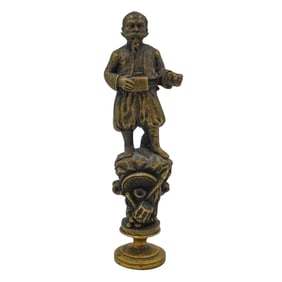 Antique Austrian Bronze Figural Writing Seal